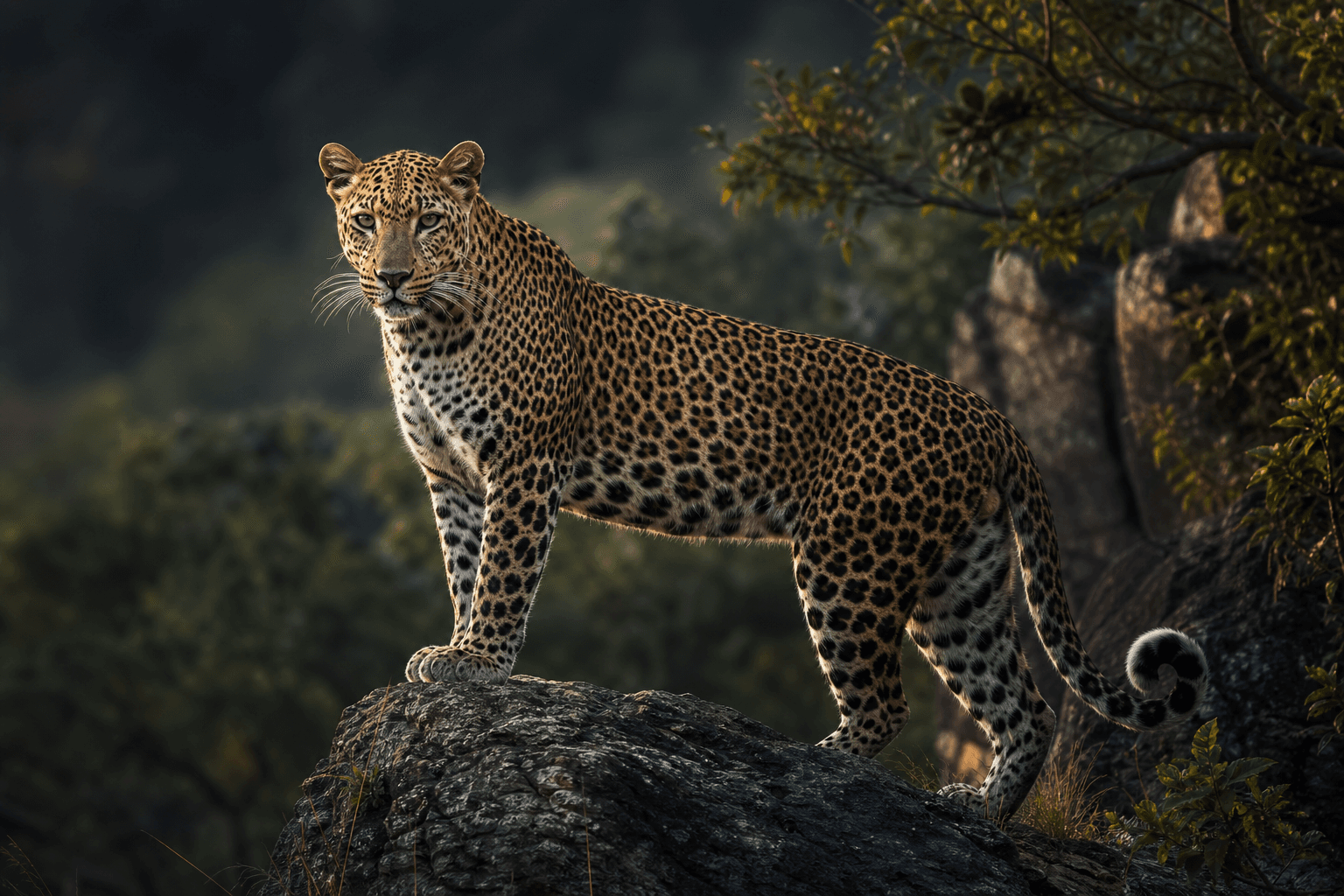 Leopard in natural habitat representing broad wildlife presence patterns