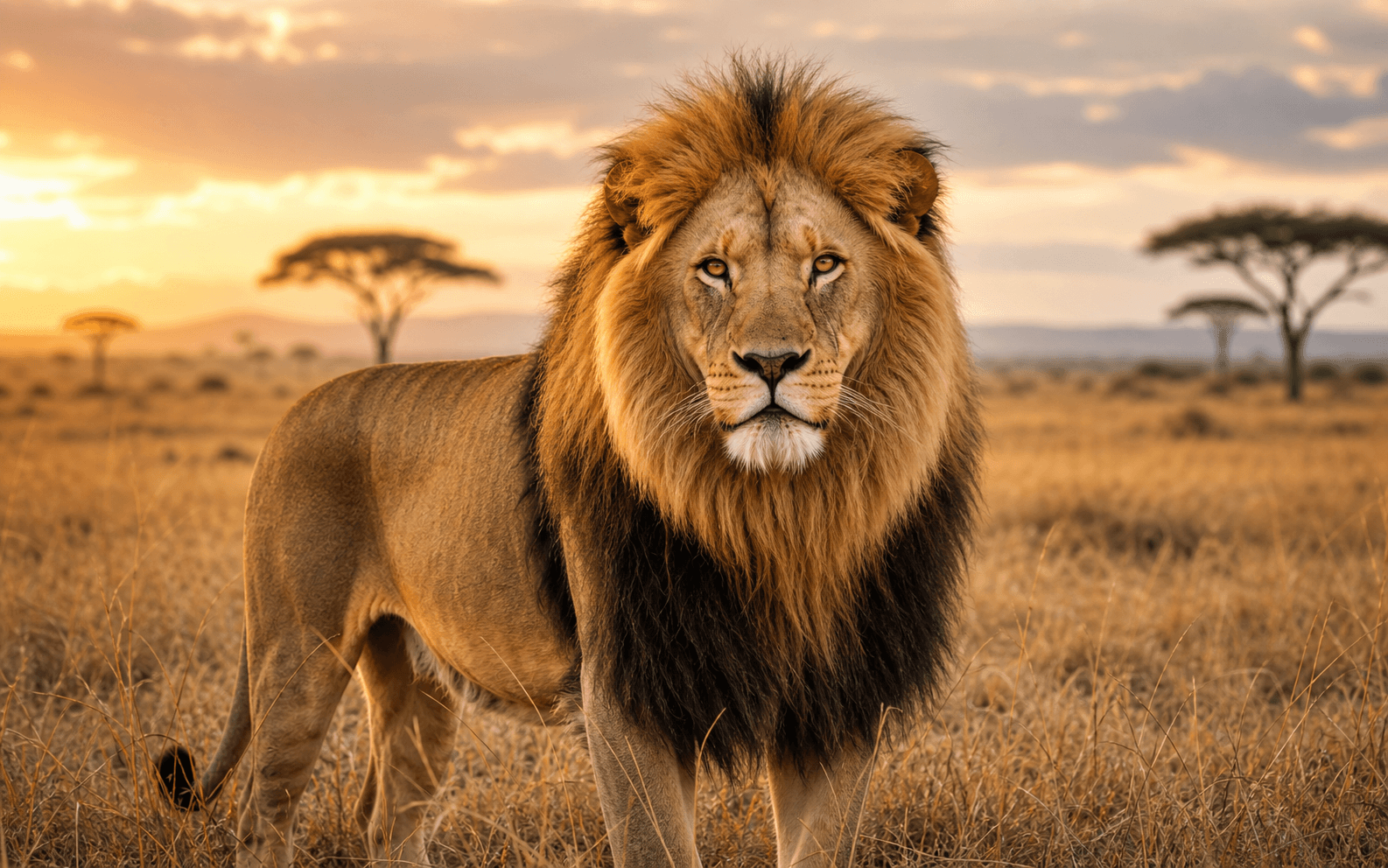 Lion wildlife guide illustration